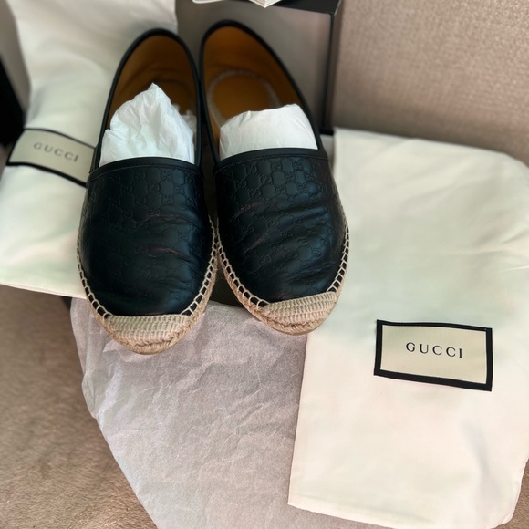 Authentic Gucci Espadrilles Microguccissima Leather with Rubber Sole - Picture 10 of 14